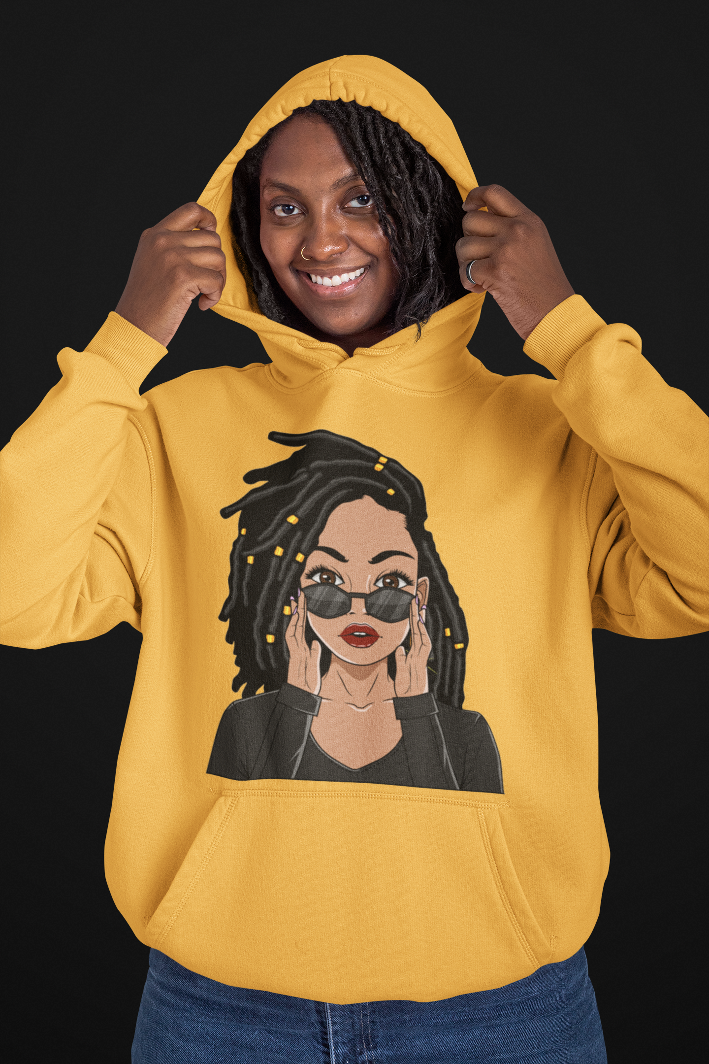 Woman with Locs Hoodie